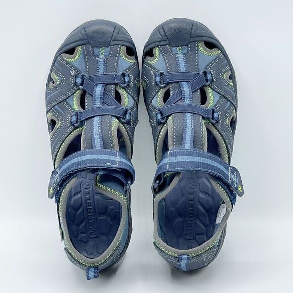 Merrell Hydro Sandal Navy/Green waterproof sandals - Boys size 5 - MY53375 - Picture 11 of 12